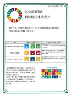 《ＳＤＧｓ行動宣言》